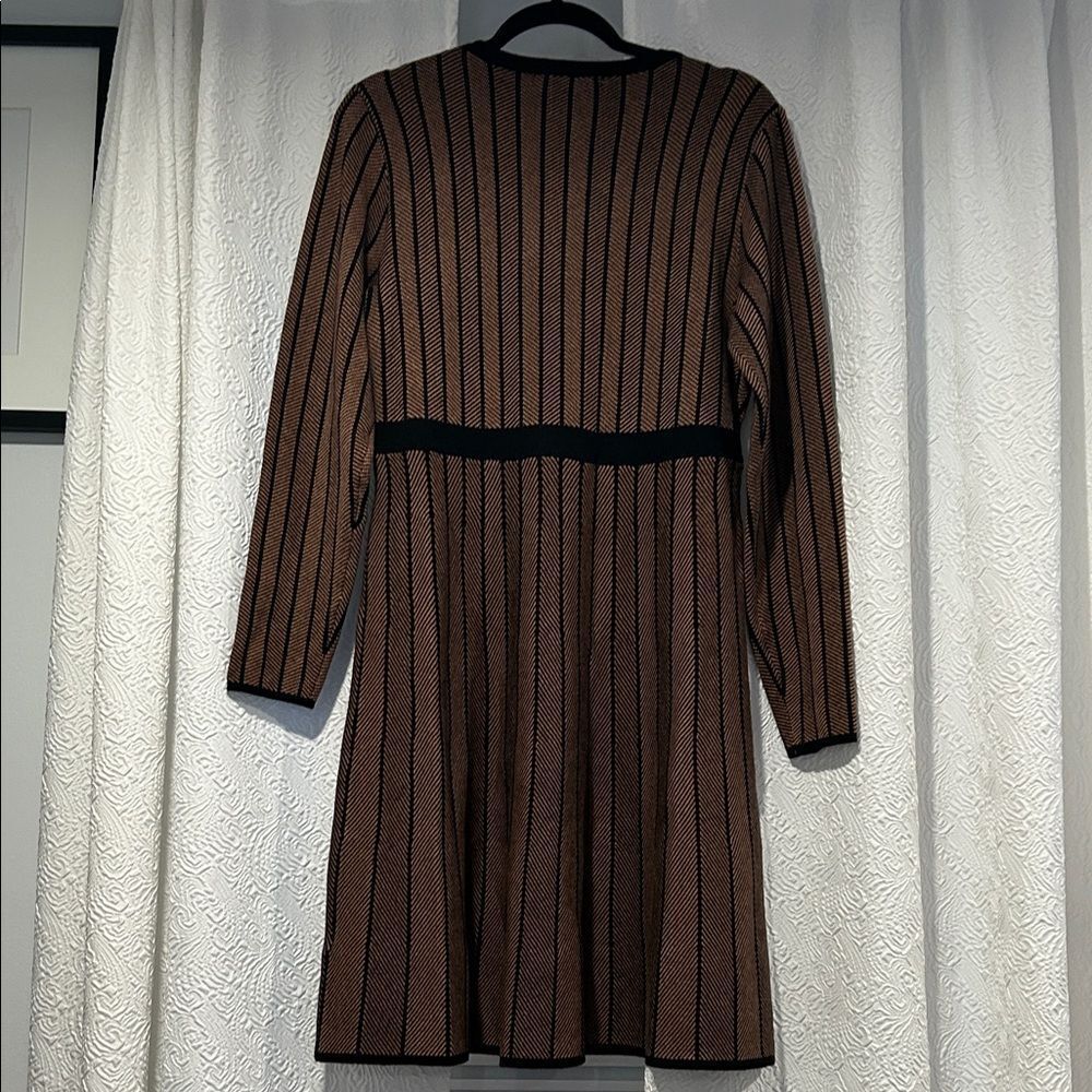NWT Catherine Malandrino Black and Brown Dress Size Large - Picture 4 of 5